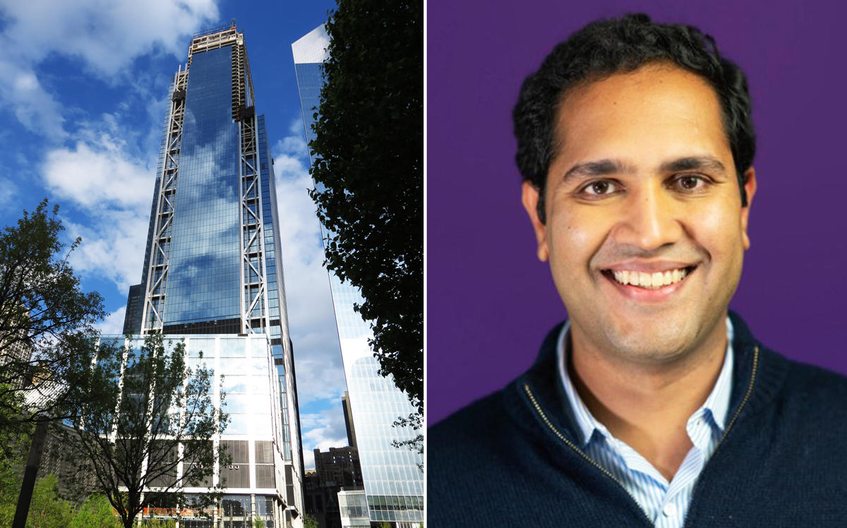 3 World Trade Center and Better.com CEO Vishal Garg (Credit: Wikipedia and Twitter)
