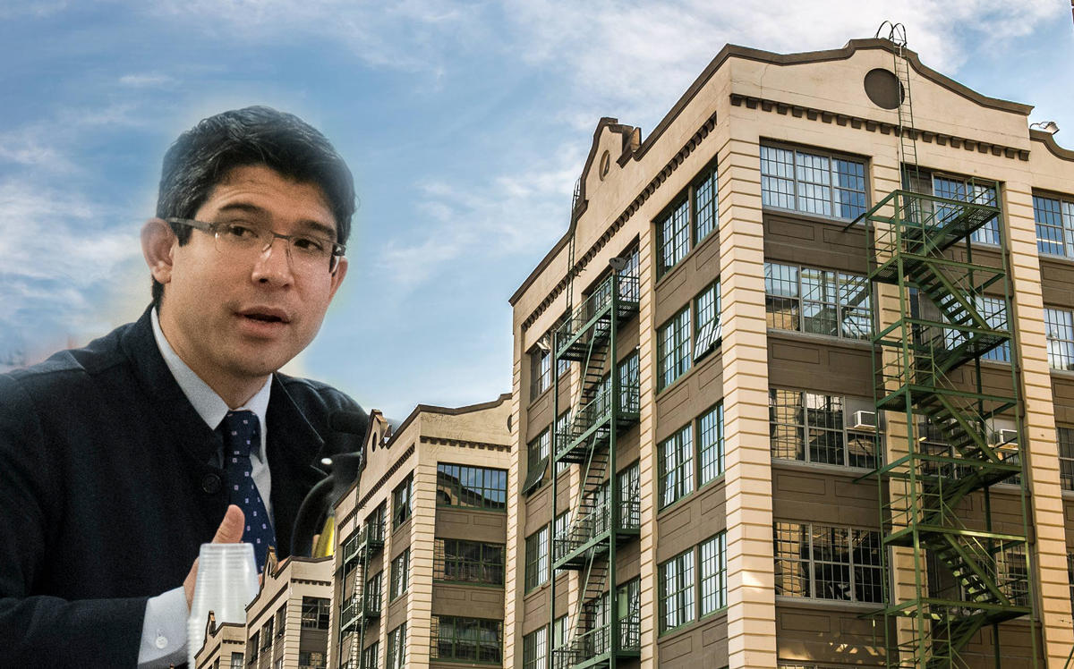 City Council member Carlos Menchaca and Industry City (Credit: Getty Images)