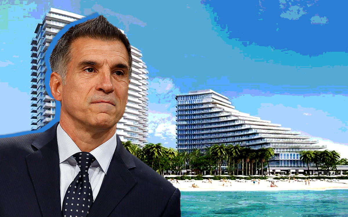 Vincent Viola and a rendering of Auberge Beach Residences &amp; Spa