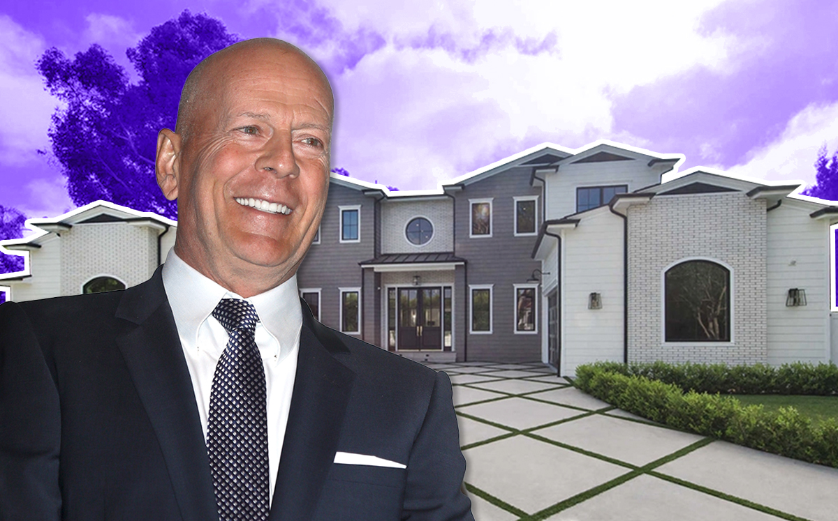 Bruce Willis and his new Brentwood Mansion (Credit: Getty Images and Variety)