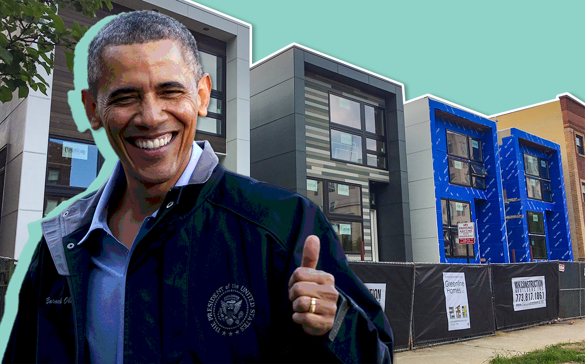 Barack Obama and 500 East 60th Street &amp; 6100 South Ellis Avenue (Credit: Getty Images)