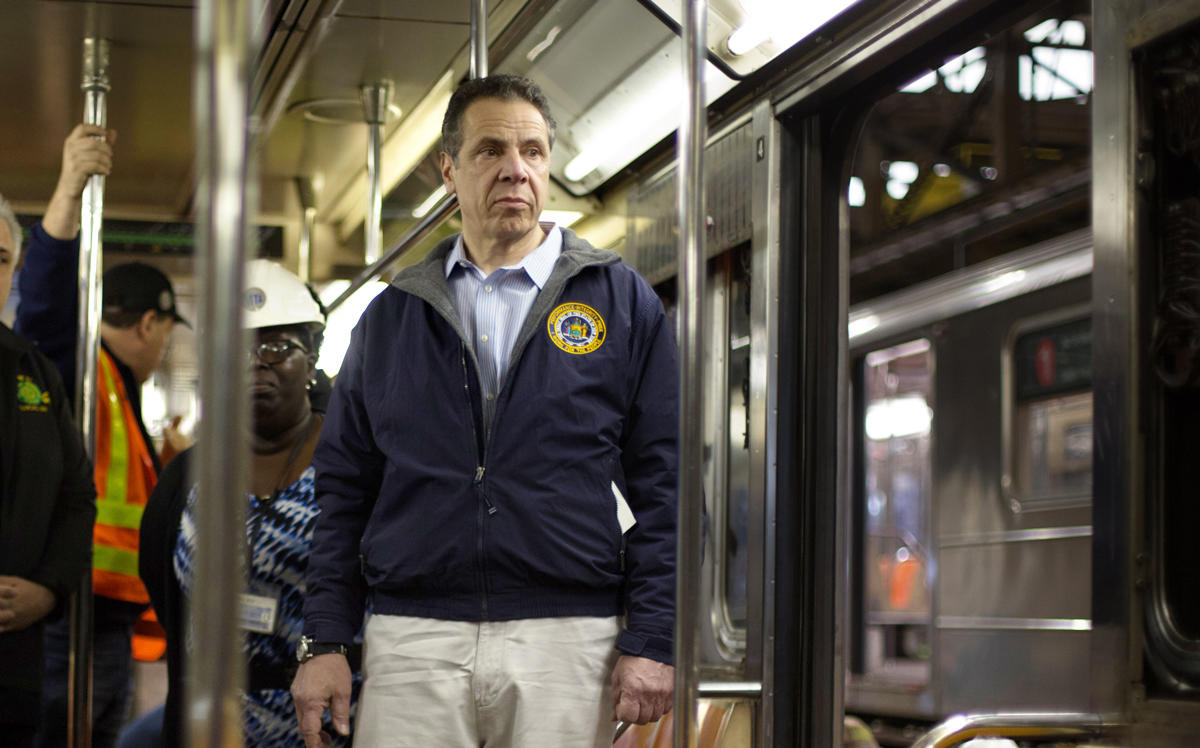 Governor Andrew Cuomo takes a tour of the New York City Subway (Credit: Getty Images)