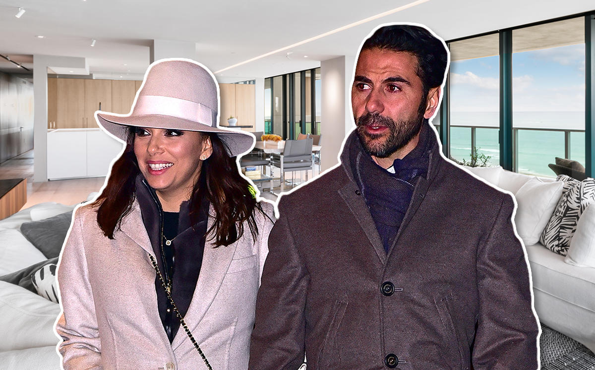 Eva Longoria and Jose Baston with Baston's Il Villaggio condo (Credit: Getty Images)