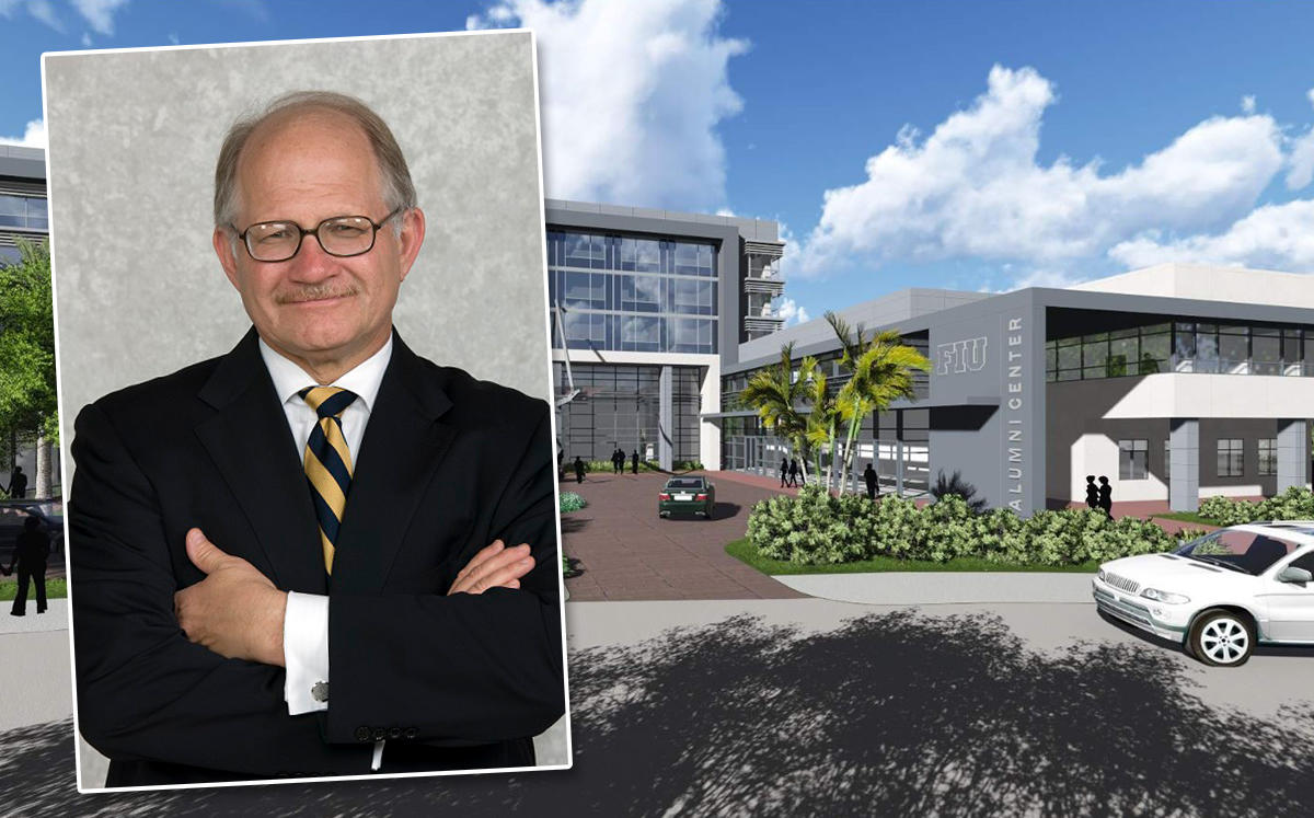 Mark B. Rosenberg, FIU Chairman and a rendering of the project