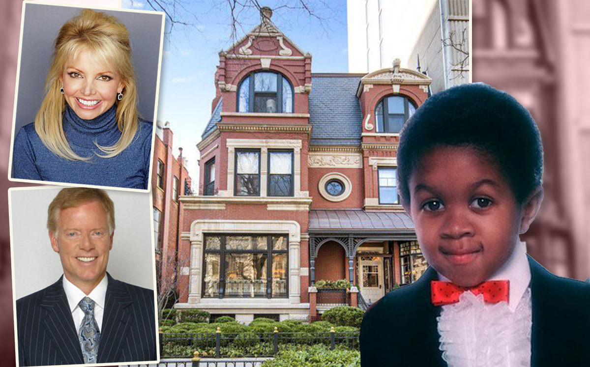 Randy and Steve Fifield (left) and Emmanuel Lewis, aka “Webster” (right) with 1432 North State Parkway (Credit: Realtor)