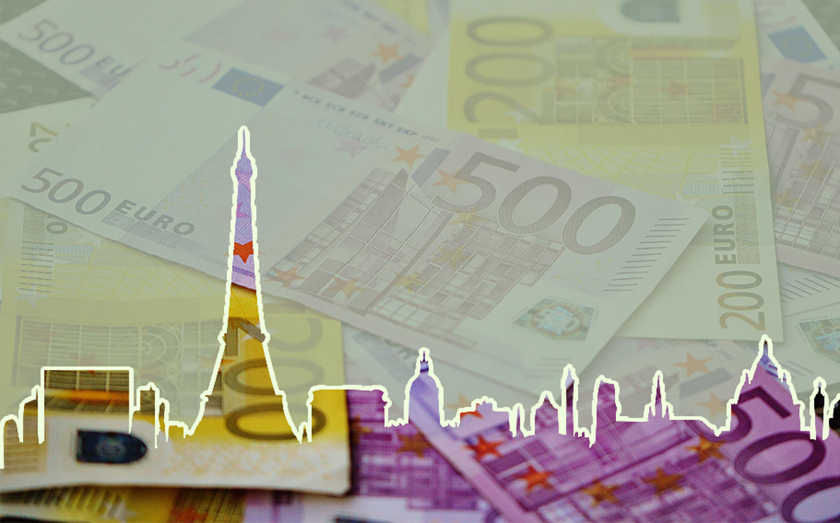 Euros with an outline of Paris (Credit: Pixabay)