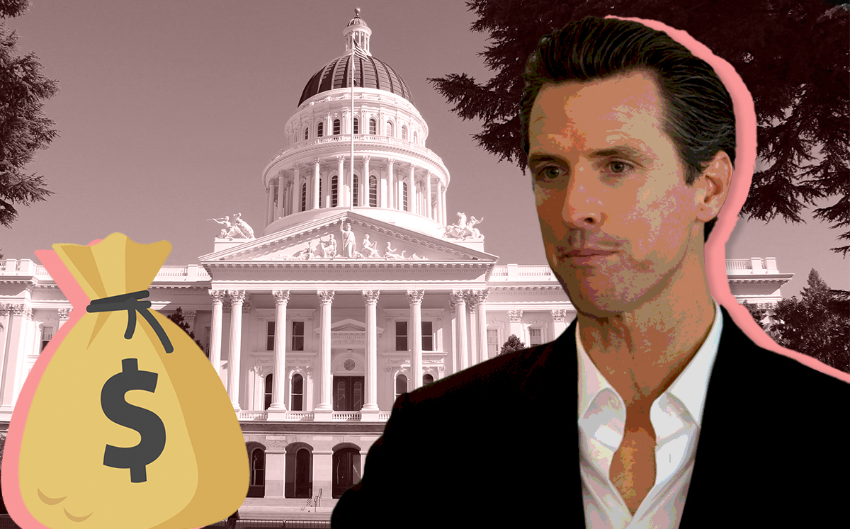 California Governor Gavin Newsom couldn't overcome resistance from state Democrats (Credit: Wikimedia and Flickr)