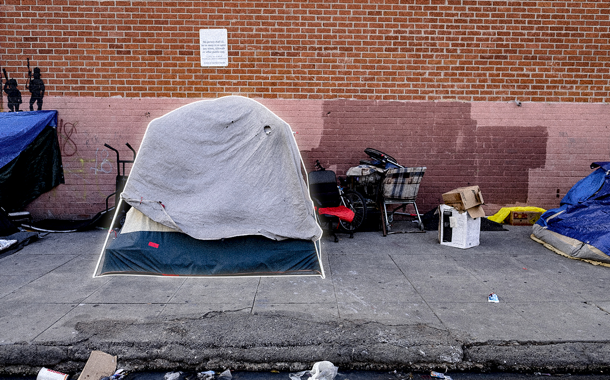 A tent on Skid Row