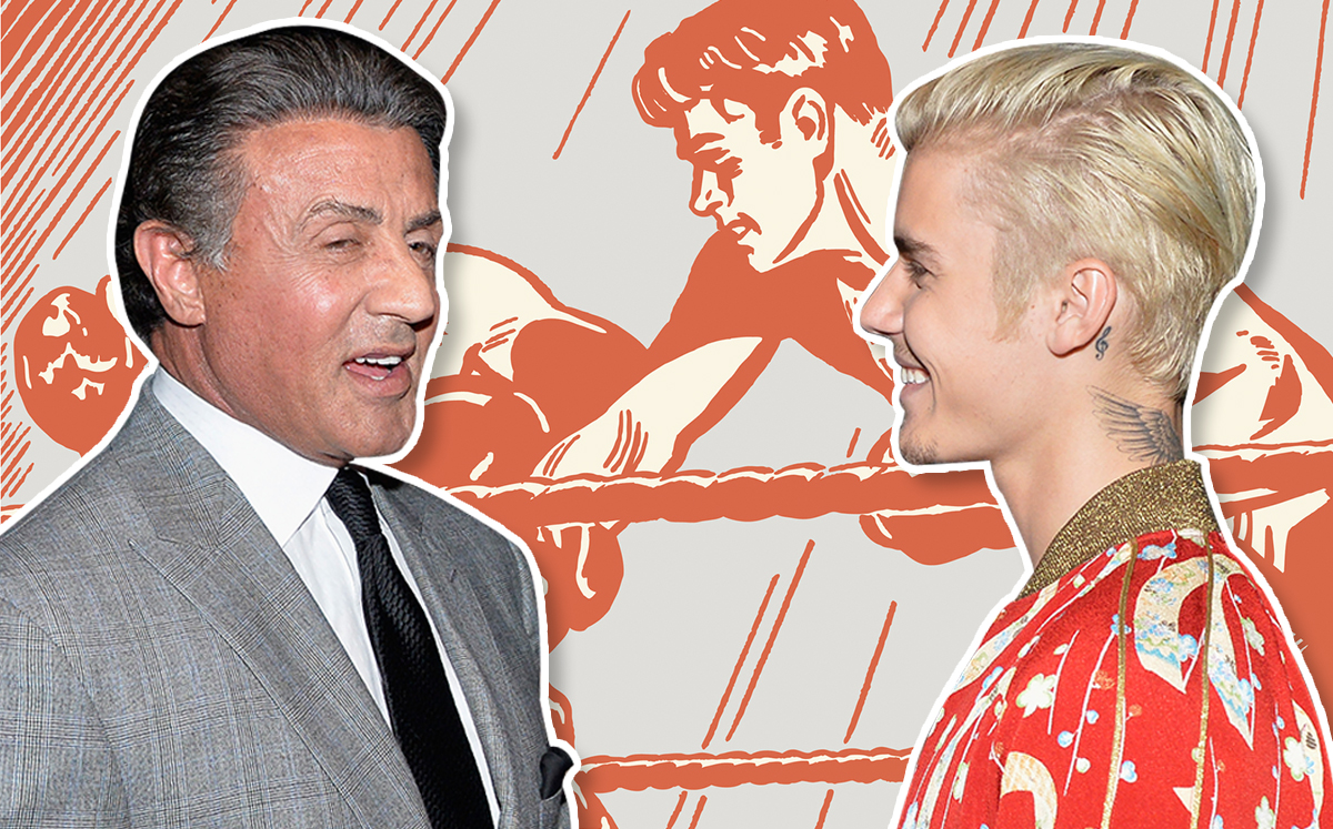 Sylvester Stallone and Justin Bieber (Credit: Getty Images and iStock)