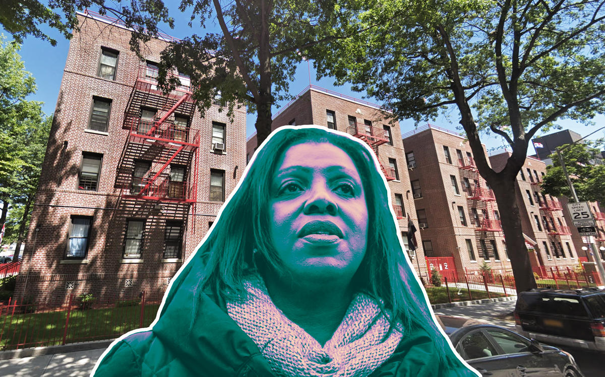 Tish James and 150-01 88th Avenue (Credit: Getty Images and Google Maps) 