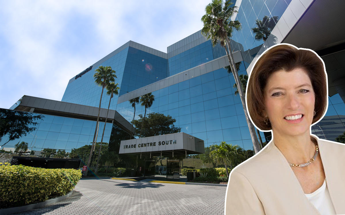 Katie Sproul, CEO of Halstatt, and Trade Centre South in Fort Lauderdale (Credit: LoopNet)