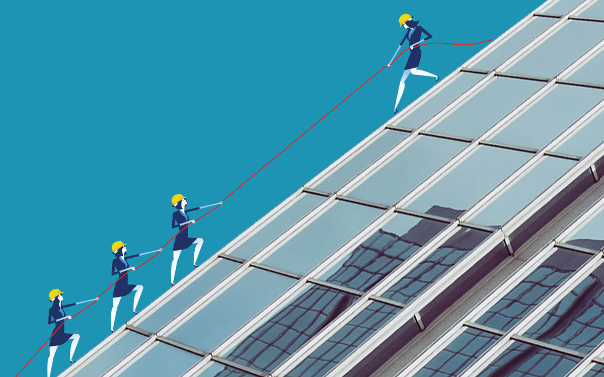 More and more women are being certified for rope-access inspections on buildings (Credit: iStock)