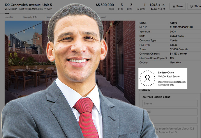 Compass' website now prominently displays listing agent details for every listing regardless of which firm the broker is from.