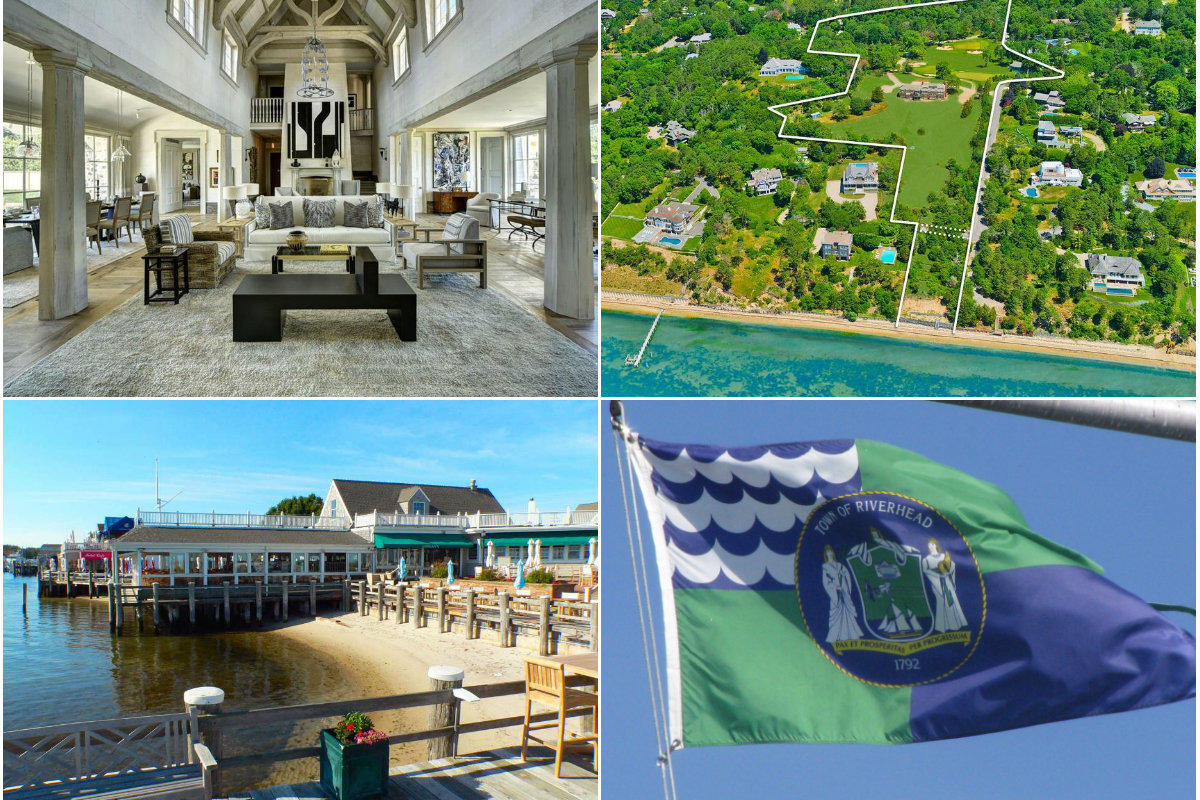 <em>Clockwise from top left: Bridgehampton estate once owned by Kenneth Lonergan sells for nearly $2.5M below its last ask, a waterfront Southampton property with 3-hole golf course lists for nearly $16 million, 10 Riverhead properties are cited for violations and a pair of Montauk motel properties sell for a combined $7M.</em>