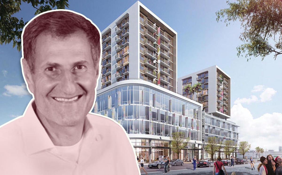 Avi Shemesh, co-founder of CIM Group, and a Wynwood Square rendering