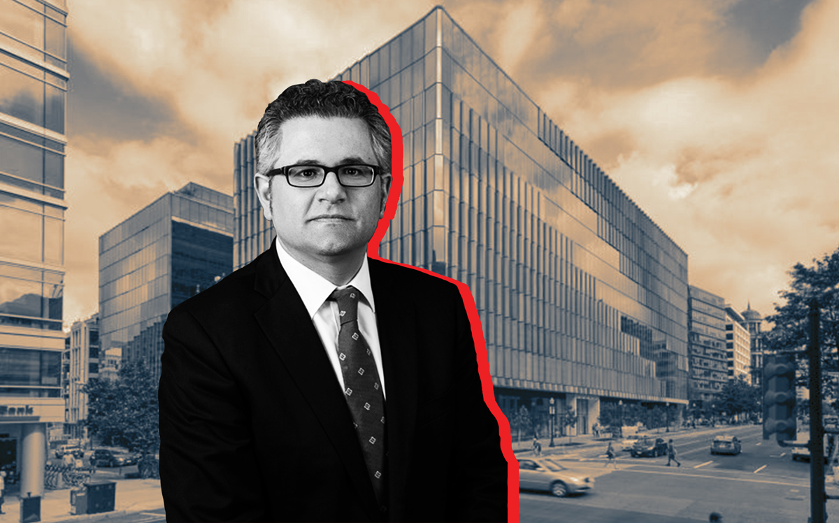 FHFA chief Mark Calabria and the Fannie Mae headquarters in Washington DC (Credit: Carr Properties)