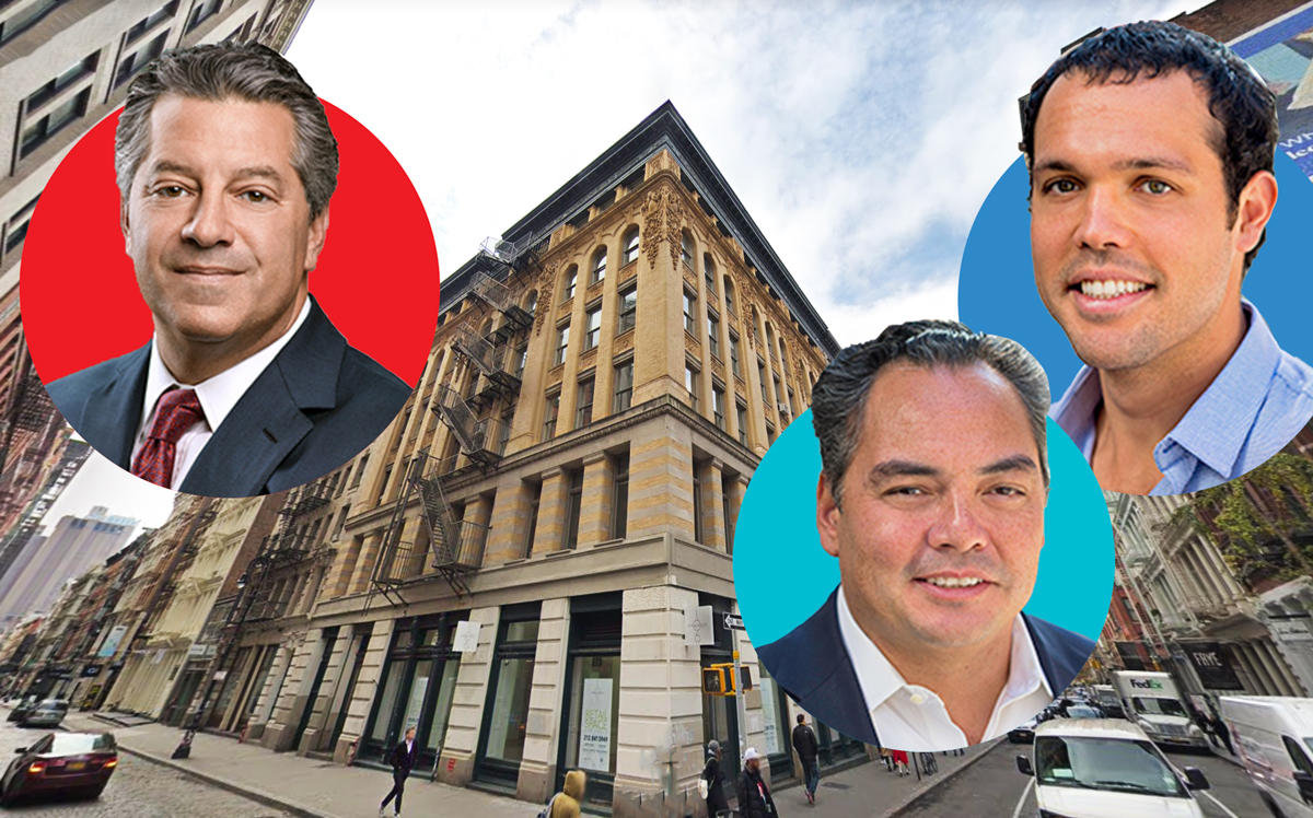 From left: SL Green CEO Marc Holliday, 106 Spring Street, and 60 Guilders' Kevin Chisholm and Bastian Broda (Credit: SL Green, Google Maps, and 60 Guilders)