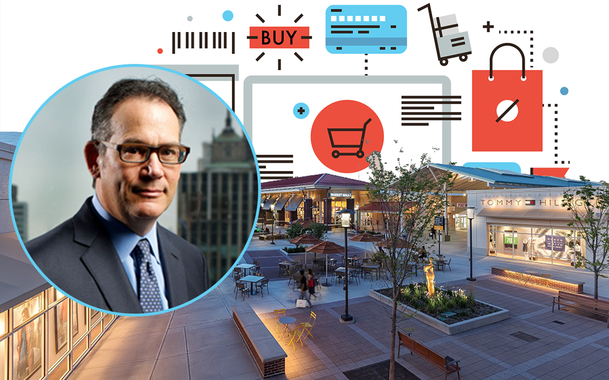 Simon Property Group CEO David Simon and 1650 Premium Outlet Boulevard (Credit: iStock and Premium Outlets)