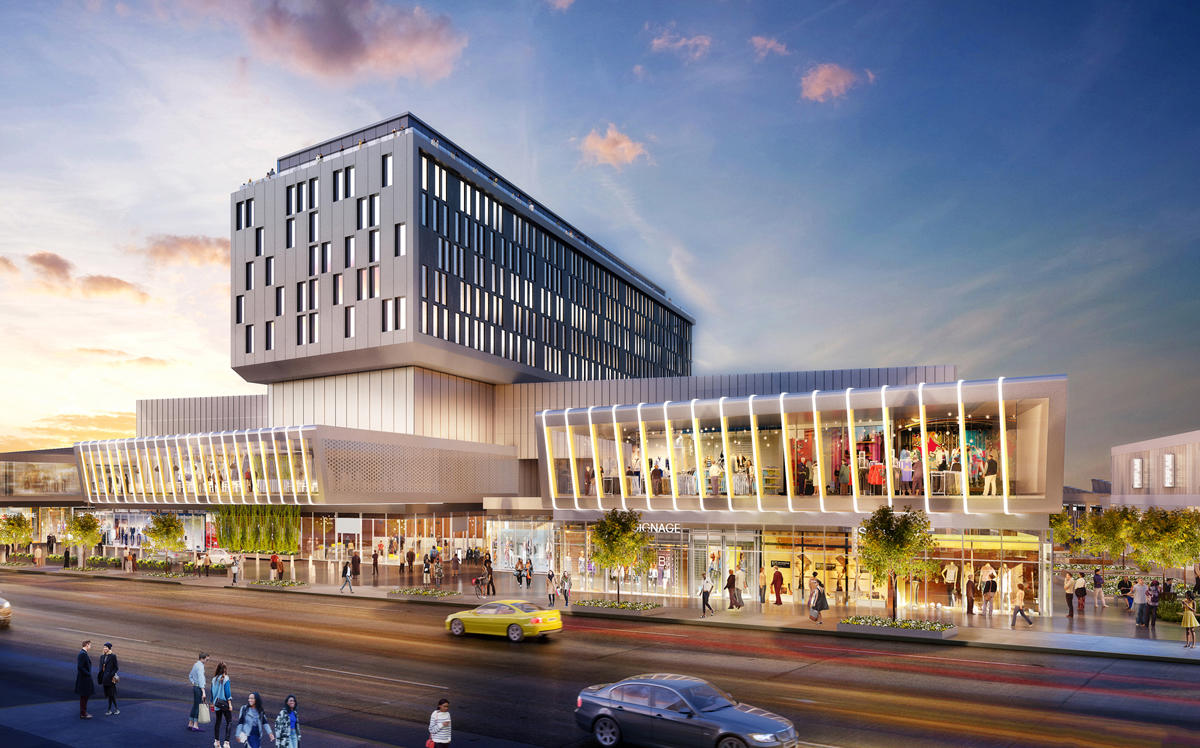 A rendering of the Empire Outlets shopping center in Staten Island