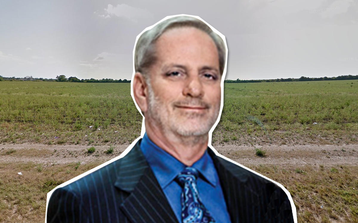 Leonard Abess and his new farmland (Credit: Miami University and Google Maps)