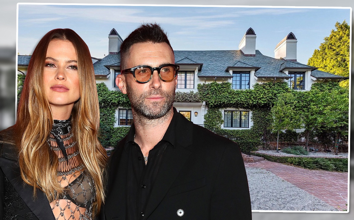 Behati Prinsloo and Adam Levine with their home (Credit: Getty Images and Zillow)