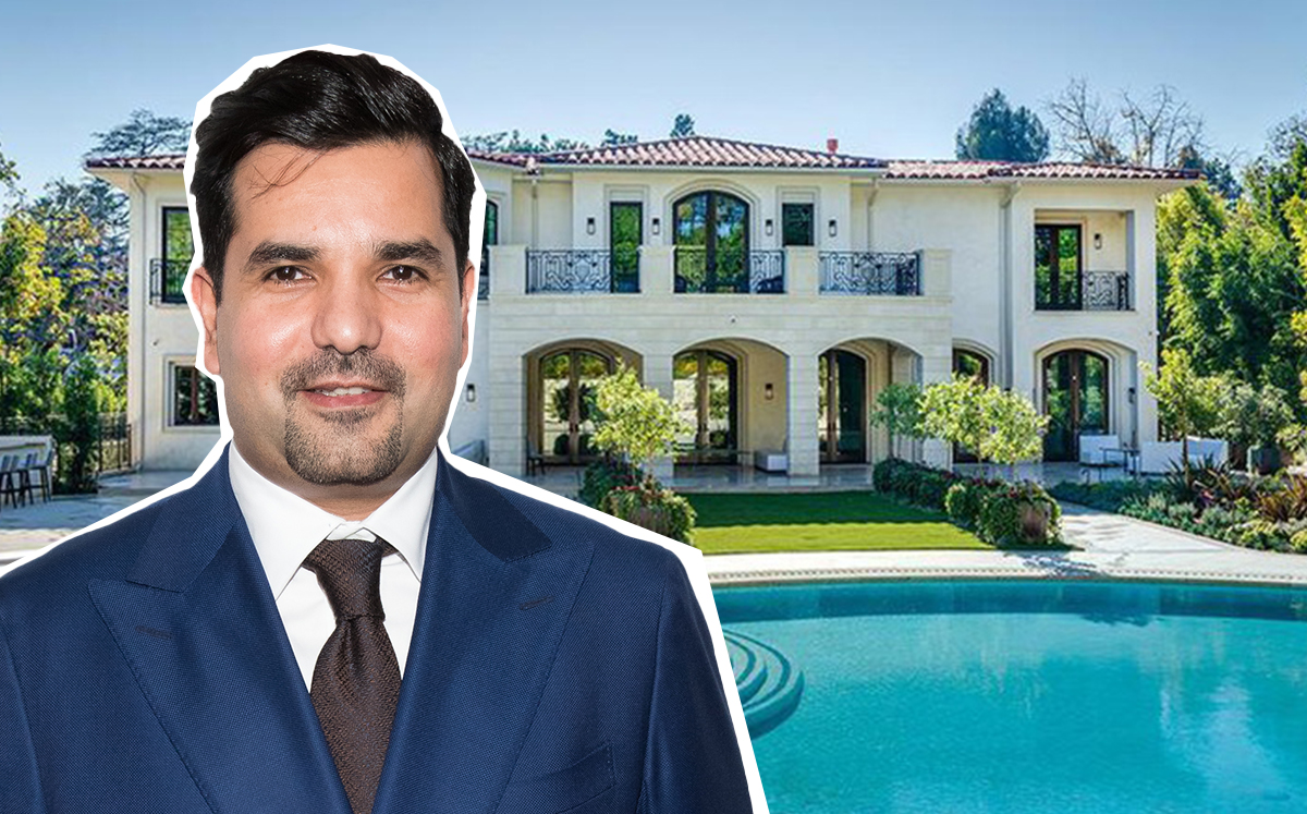 Meshal Hamad Al Thani, the ambassador of the State of Qatar to the U.S. and 1006 Laurel Way (Credit: Getty Images and Zillow)