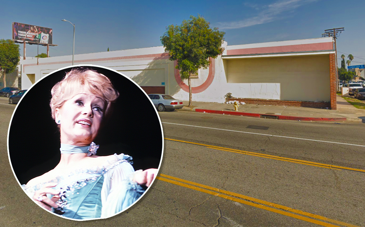 Debbie Reynolds and her former dance studio (Credit: Flickr and Google Maps)