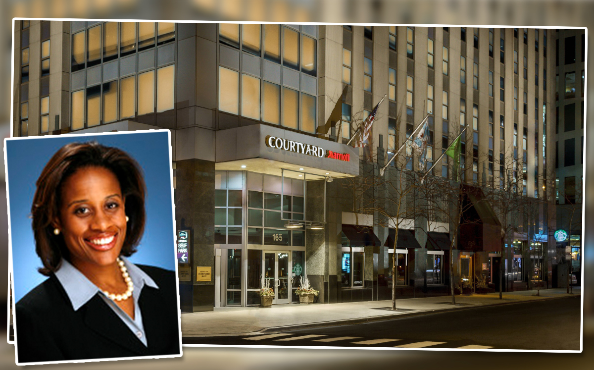 RLJ Lodging Trust CEO Leslie Hale and the Courtyard by Marriott at 165 East Ontario Street