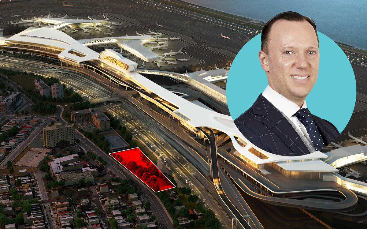 Cushman & Wakefield's Stephen Preuss and the site at 102-05 Ditmars Boulevard in Queens