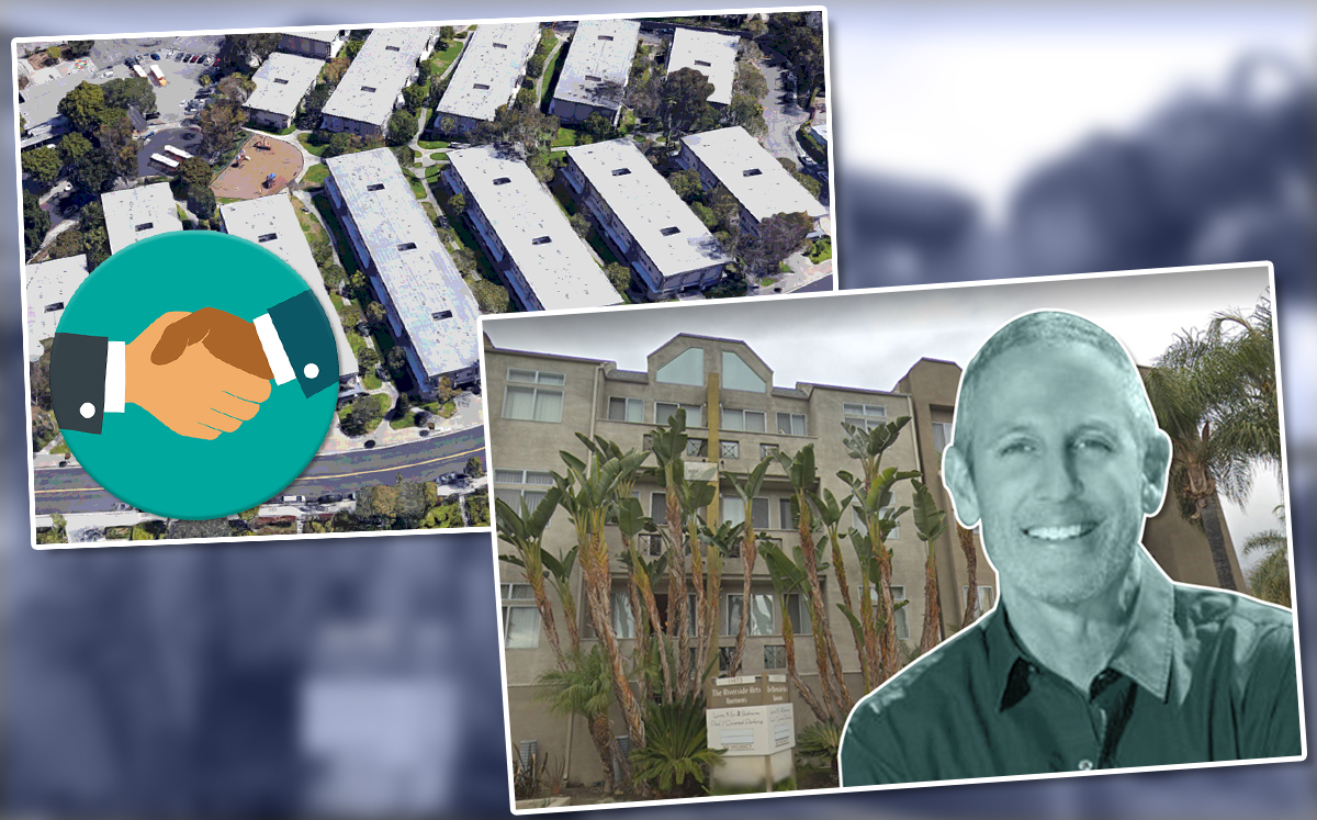 The San Pedro complex and Mark Litman of Ridan with the property at Riverside Drive