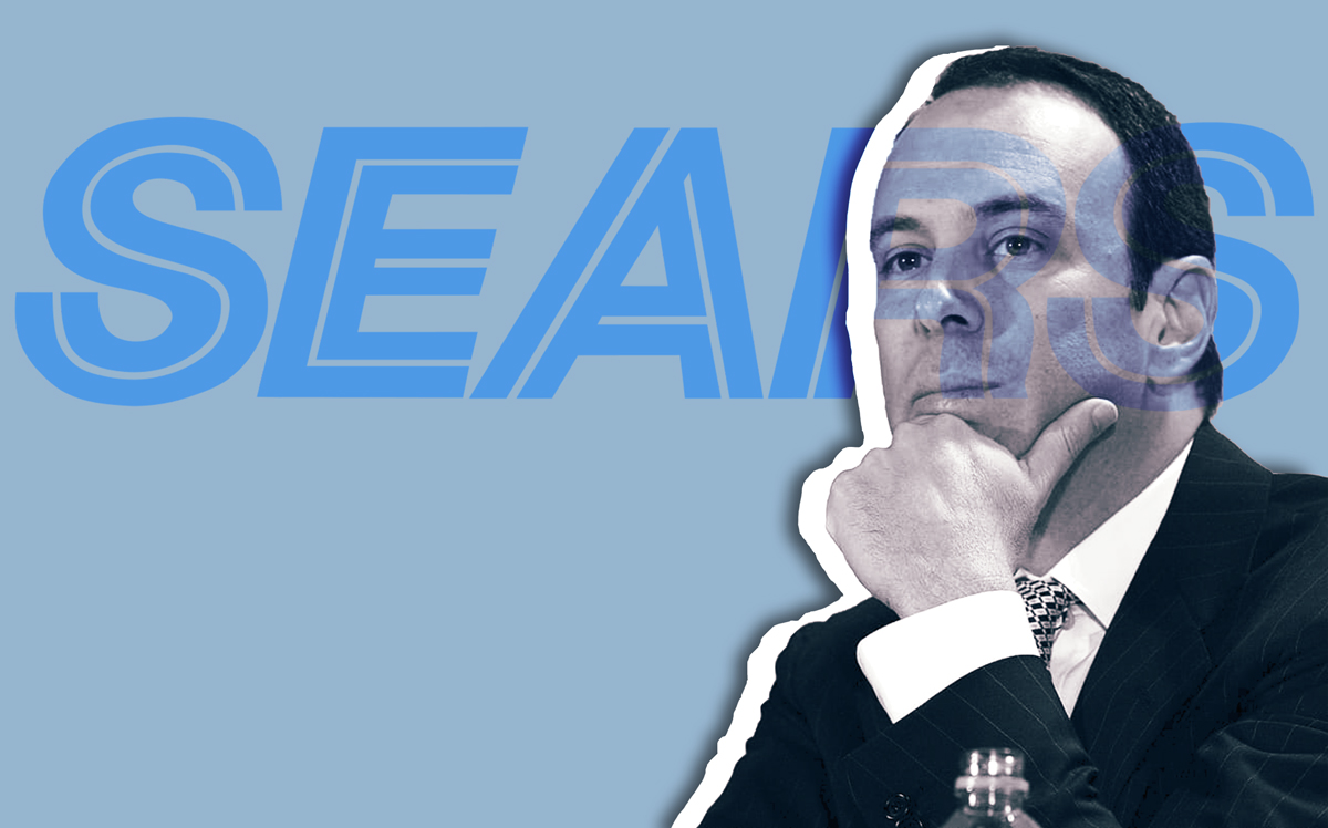 Former Sears CEO Edward Lampert (Illustration by Kevin Rebong for The Real Deal)