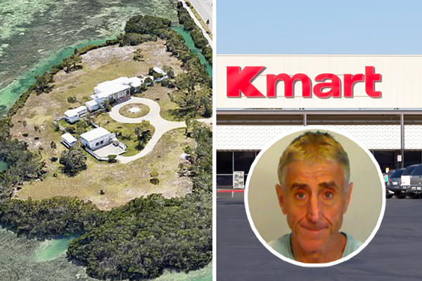 From left: Thompson Island, Kmart and Andrew Lippi (Credit Google Maps, Monroe County Sheriff's Office, iStock)