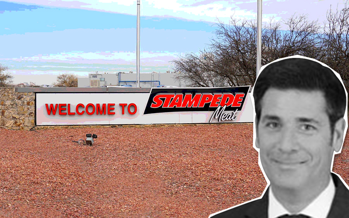 Jonathan Dracos, head of real estate investment for Investcorp and Stampede Meat facility
