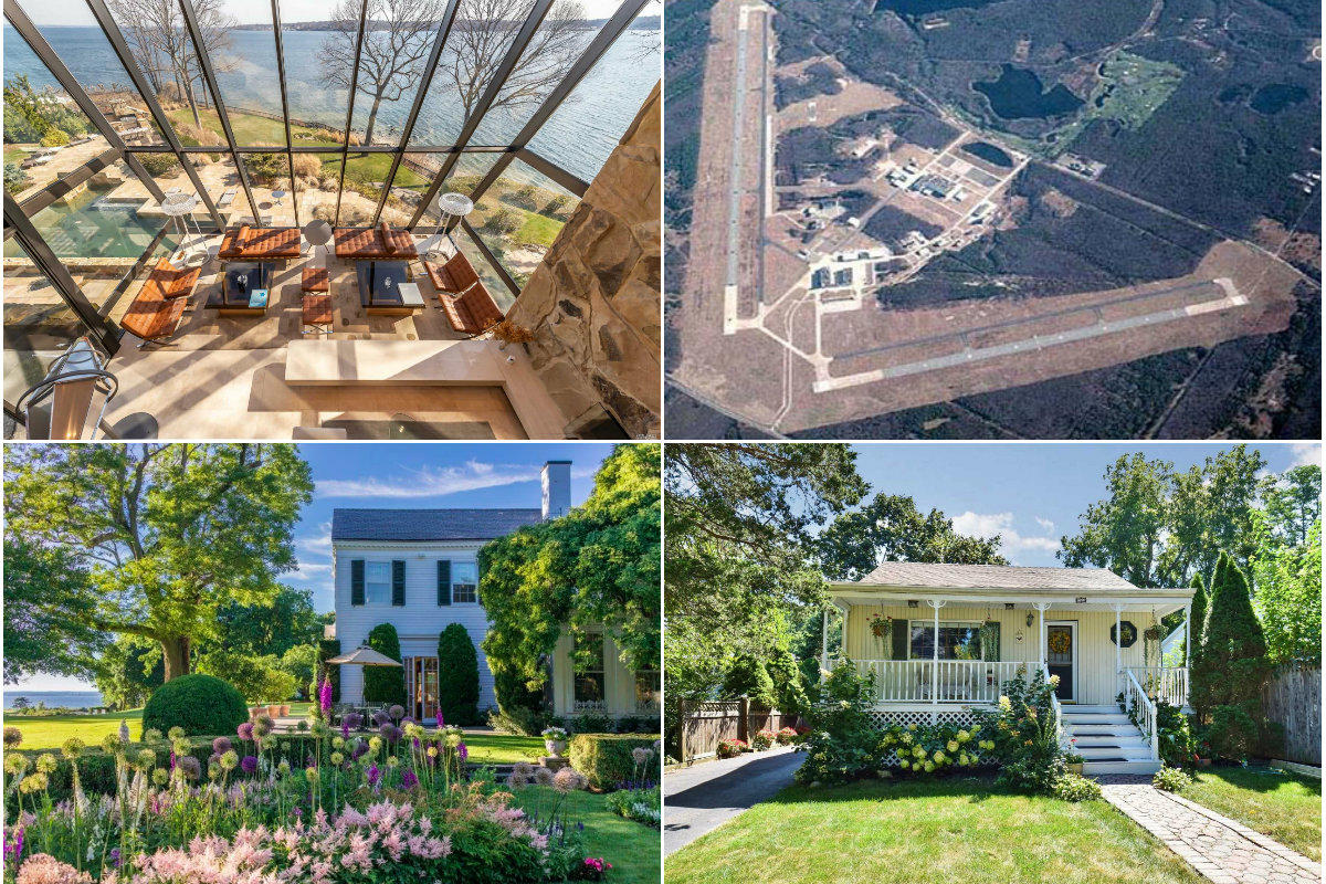 <em>Clockwise from top left: Retired tennis star Björn Borg's Sands Point home lists for nearly $9M, Luminati to move upstate as legal and money woes imperil its industrial real estate deal in Calverton, a Douglas Elliman market report sees Long Island sees home sales slip in the first three months of 2019 and a surgeon and his wife look to sell their $35M 'Gatsby'-era manor in Locust Valley.</em>