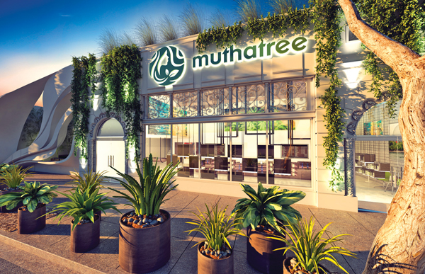 Muthatree’s edibles consumption lounge is described as a “futuristic exploration space for experiencing cannabis paired with virtual reality and 3D digital art.”