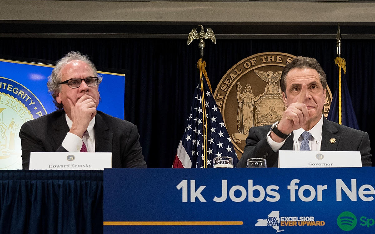 Former New York Economic Czar Howard Zemsky and Governor Andrew Cuomo (Credit: Getty Images)