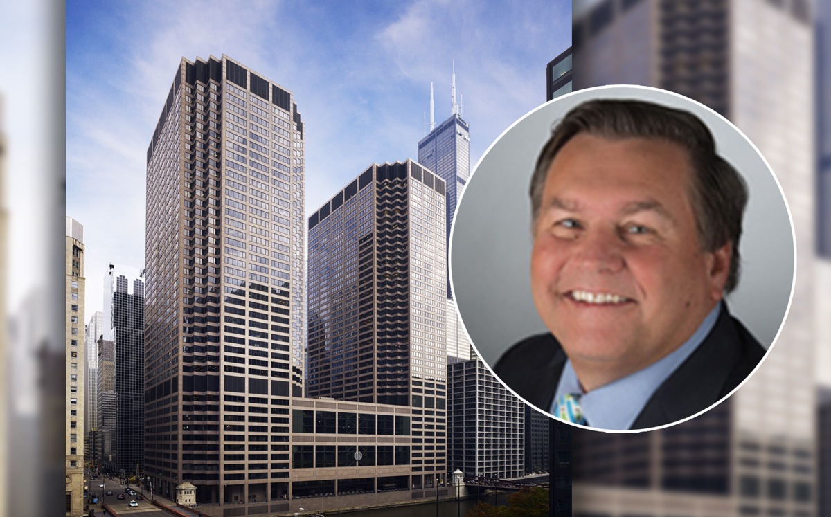 RSM CEO Joe Adams and CME Center at 30 South Wacker Drive (Credit: RSM and CME Center)