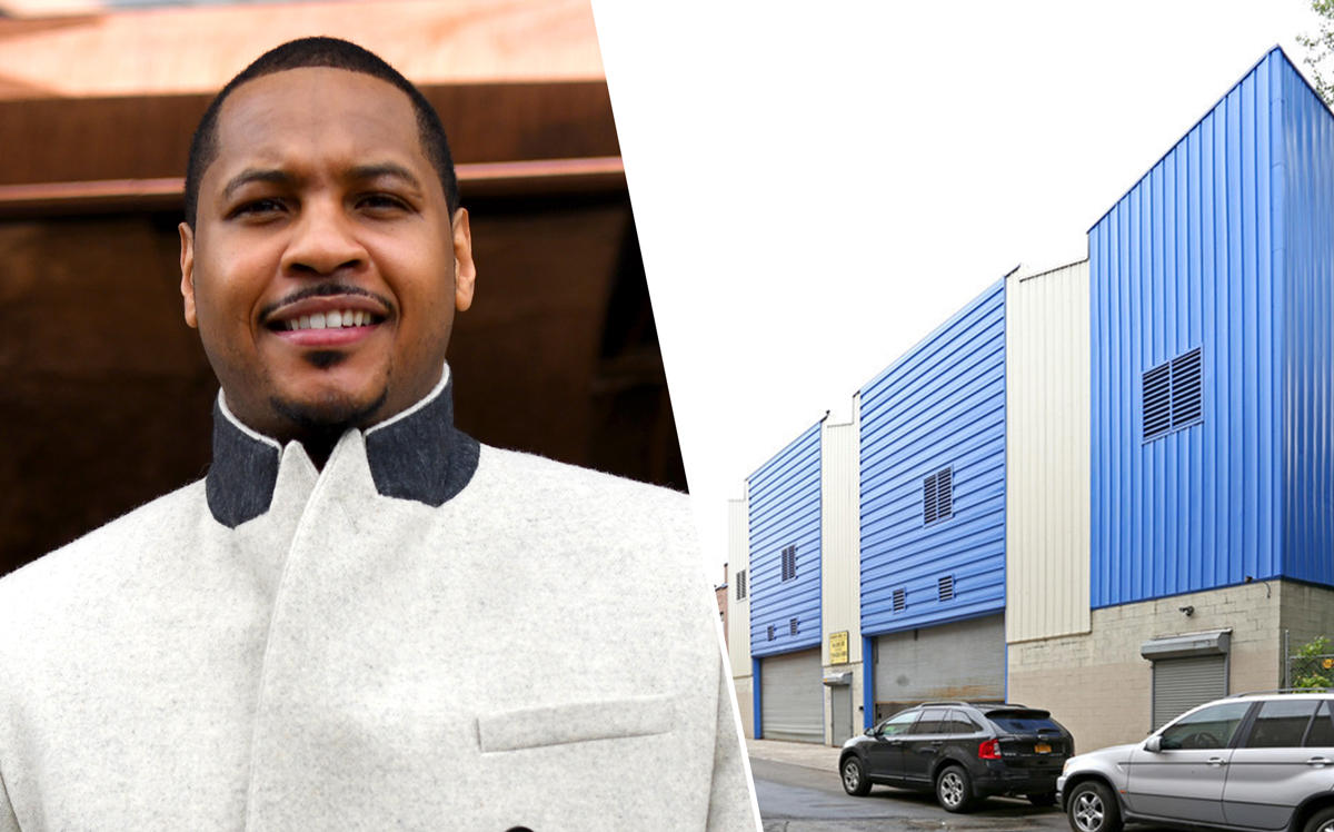 Carmelo Anthony and 845 East 136 Street in the Bronx (Credit: Getty Images)
