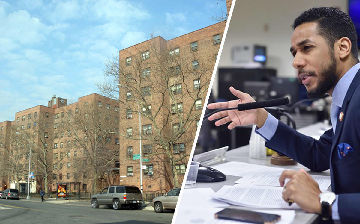 Cooper Park Houses in East Williamsburg and Council Member Antonio Reynoso