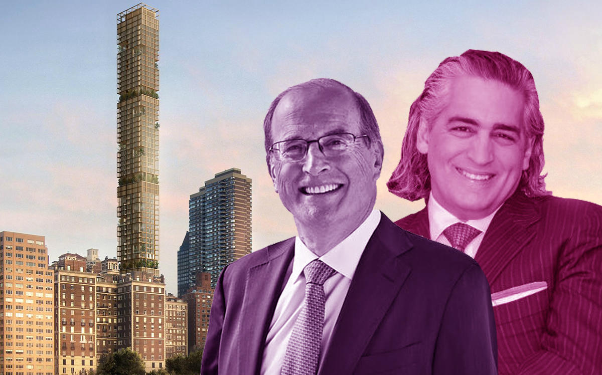 From left: A rendering of 3 Sutton Place, Richard R. Kalikow and Joseph Beninati