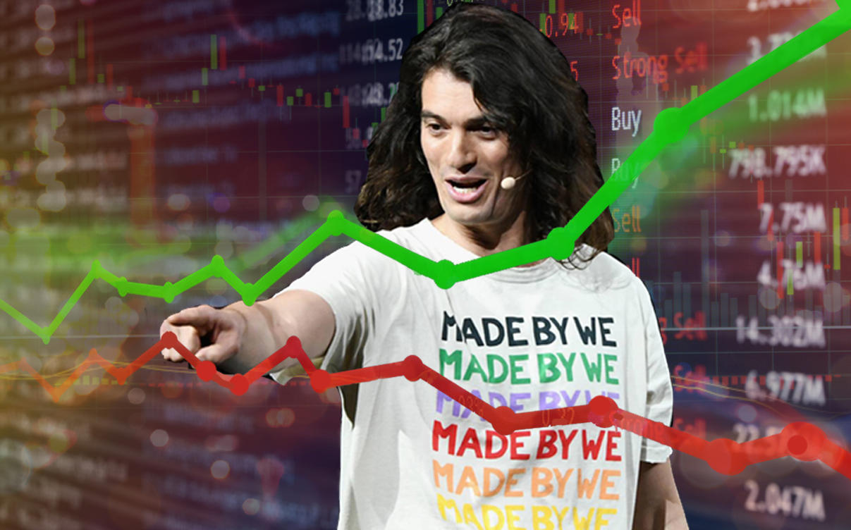 The We Company CEO Adam Neumann (Credit: Getty Images and iStock)