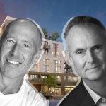 Starwood Capital’s Barry Sternlicht, Holland Partner Group CEO Clyde Holland, and a rendering of 550 Harborfront