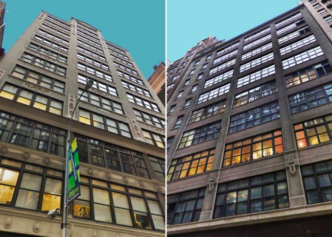 142 West 36th Street and 234 West 39th Street (Credit: Google Maps)