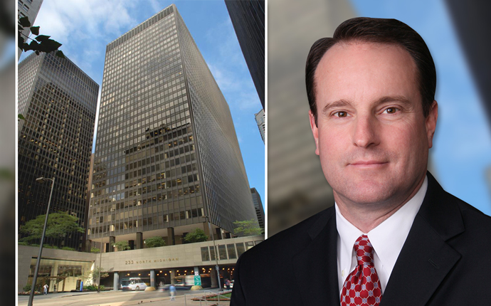 T.J. Brookover, regional manager of AmTrust and 233 North Michigan Avenue
