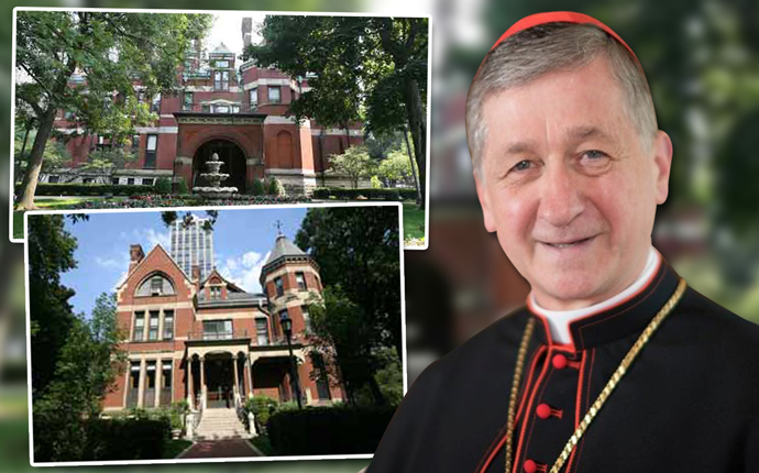 Cardinal Blase Cupich with The Archbishop's Residence, 1555 North State Parkway