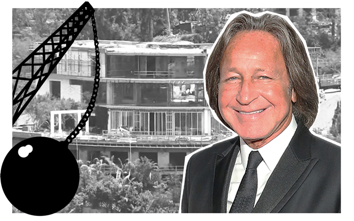 Mohamed Hadid and his Bel Air spec mansion (Credit: Getty Images and Manatt, Phelps & Phillips via Curbed)