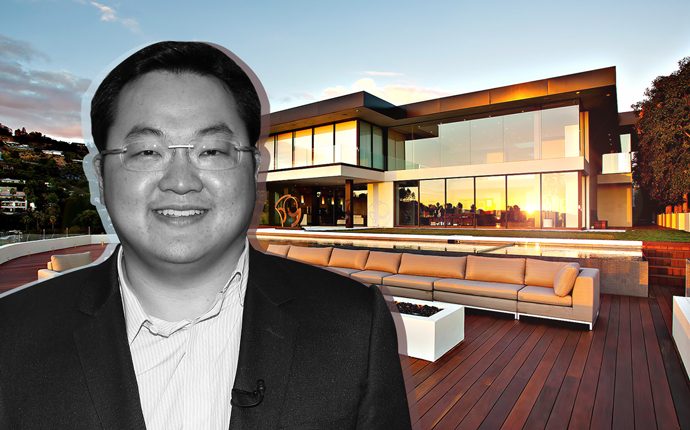 Jho Low and 1423 Oriole Drive (Credit: Getty Images and The Pinnacle List)