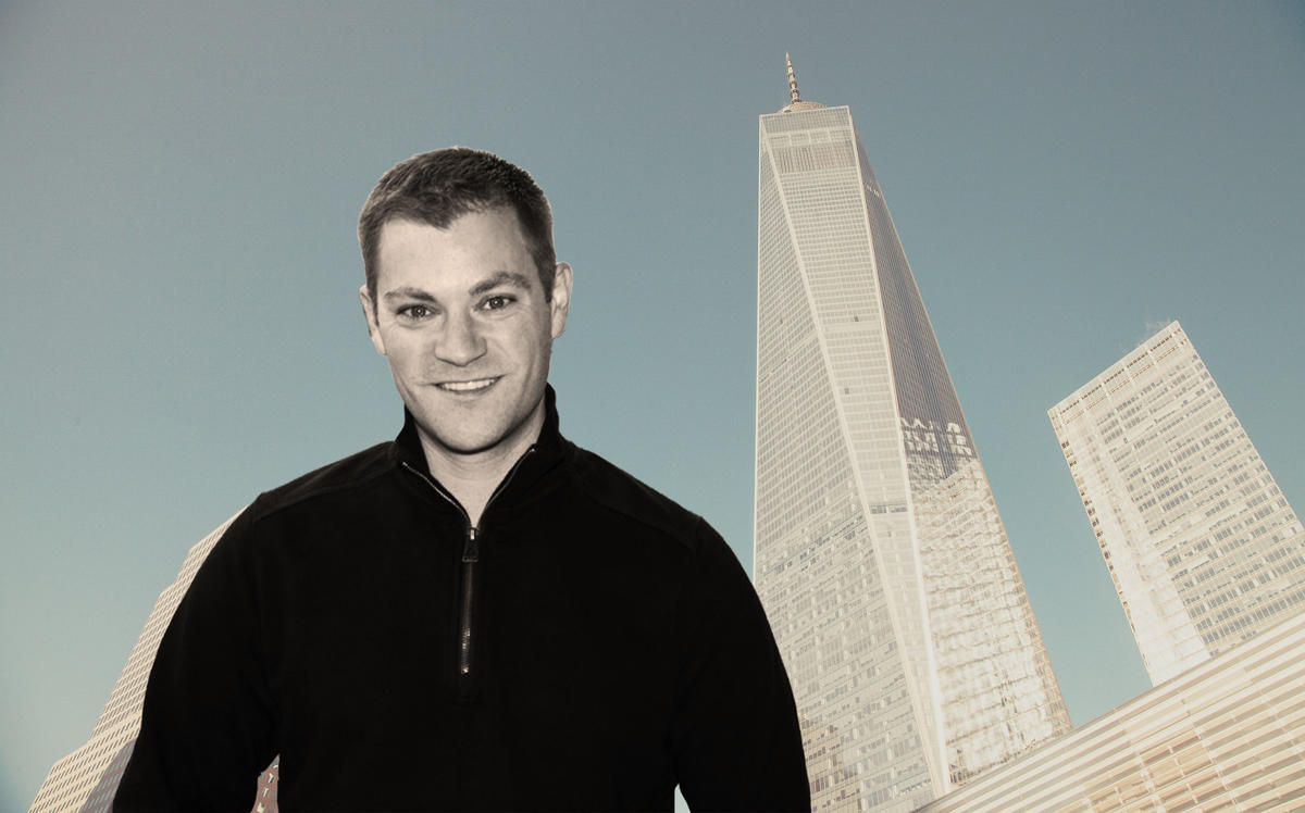 Olo founder and CEO Noah Glass and 1 World Trade Center (Credit: Venture for America and Pixabay)