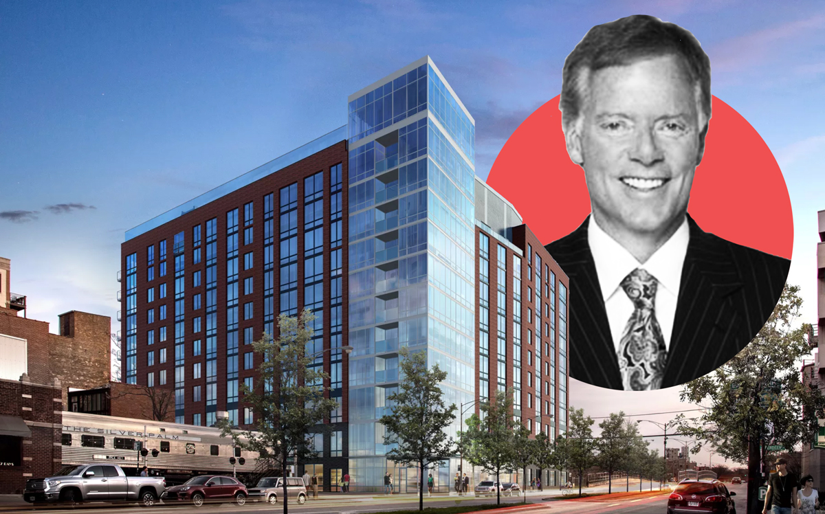 A rendering of 740 North  Aberdeen and Fifield Companies CEO Steven Fifield (Credit: Curbed Chicago)