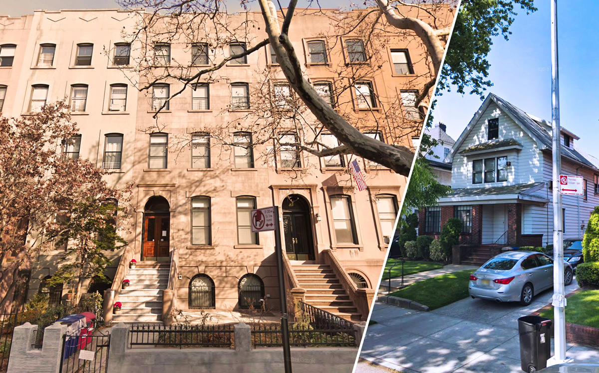 83 1st Place in Carroll Gardens and 952 East 9th Street in Midwood (Credit: Google Maps)